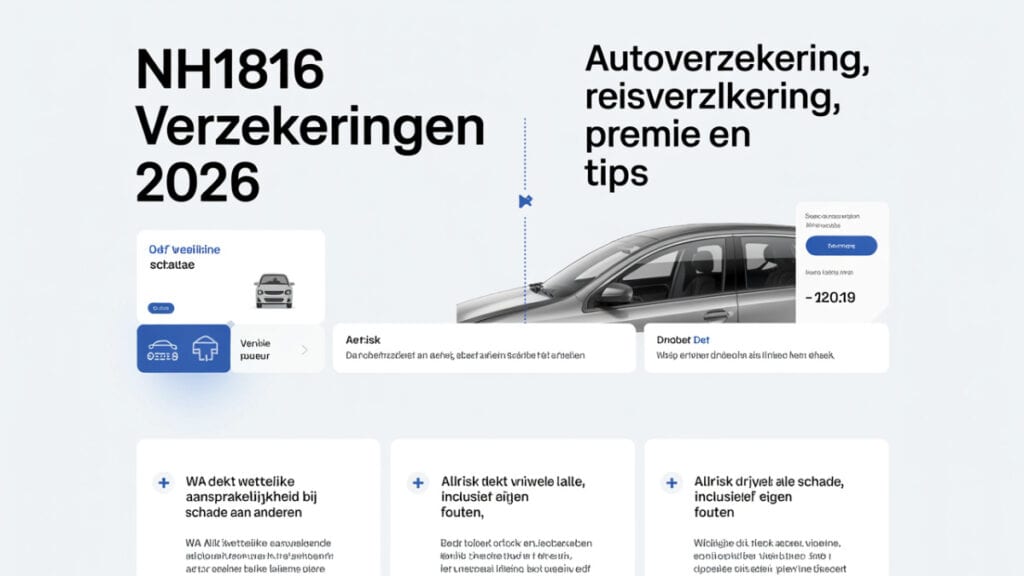 NH1816 Verzekeringen 2026: Autoverzekering, Reisverzekering, Premie en Tips