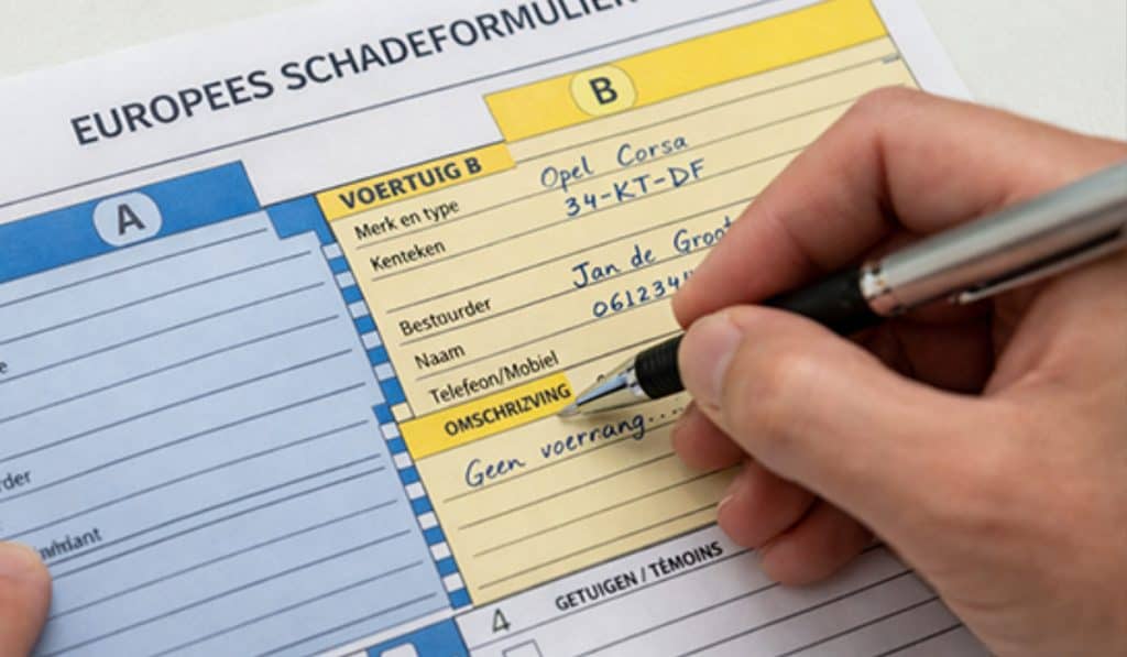 Europees Schadeformulier en aanrijdingssituaties uitgelegd